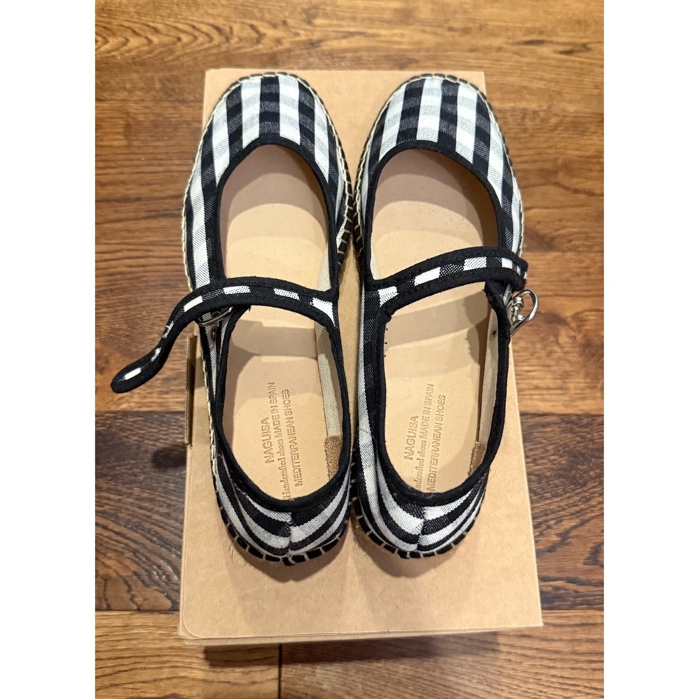 Naguisa Peonia Black Check Espadrille